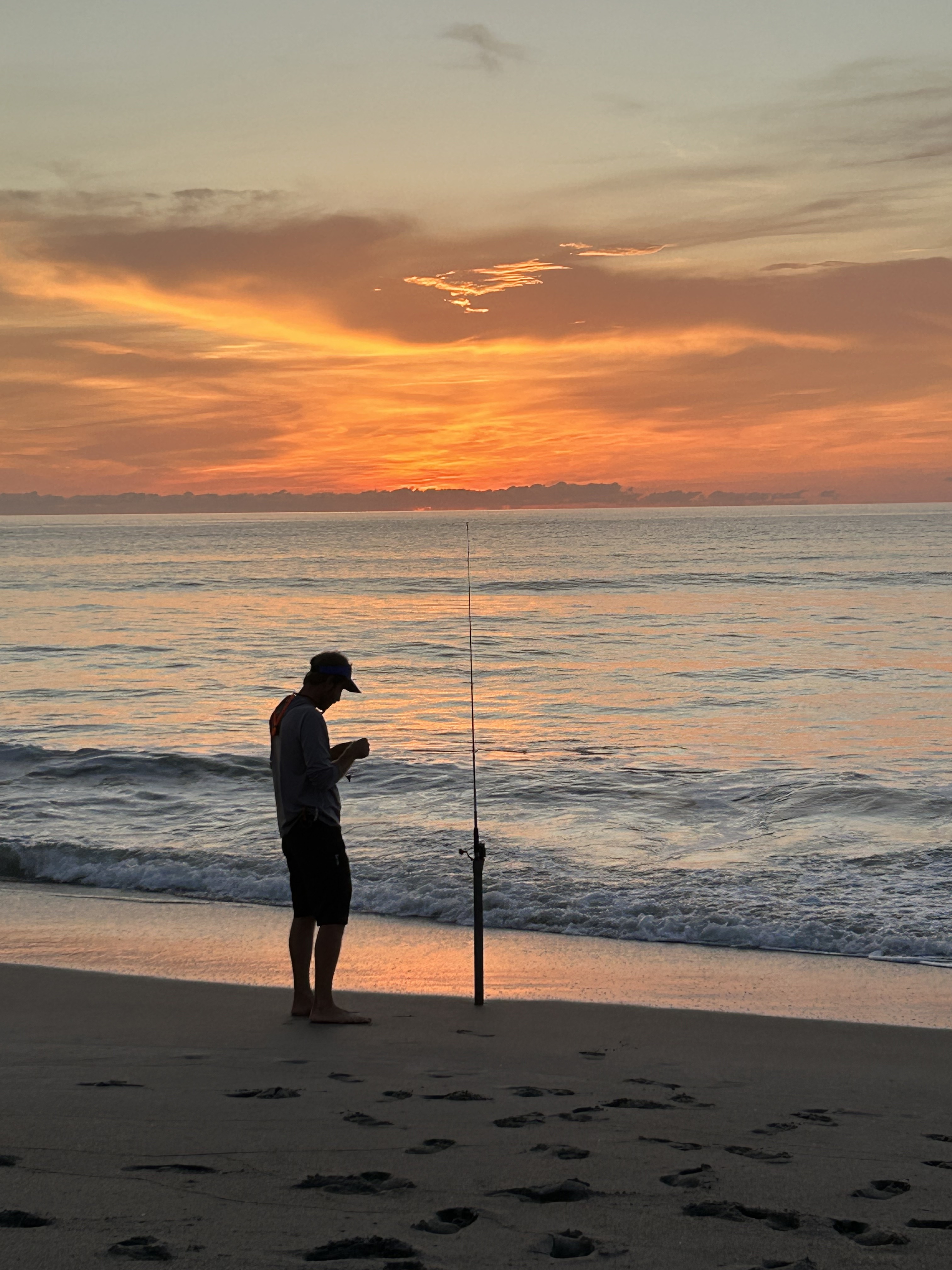 Luke fishing at the beach